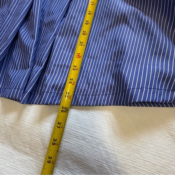 Molly Bracken Blue Striped Mini Dress SZ Large - Picture 10 of 10